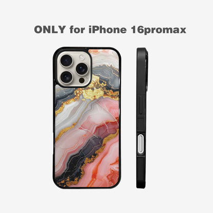 iPhone 16 Pro Max Case — Marble Vein Marble Veins Pattern Hundreds, Custom Phone Case