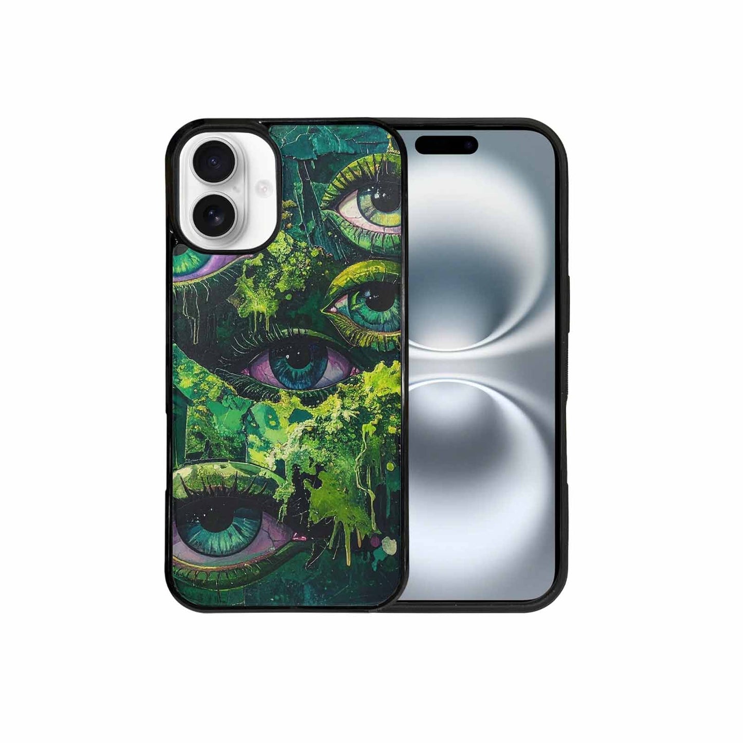 iPhone 16 Plus Case — Reptile Eye Cartoon, Custom Designed Case Cover