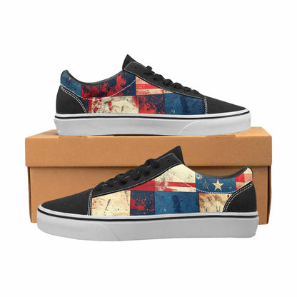 WOMEN'S American Flag Stars Canvas Lace-Up Dark Academia Sneakers