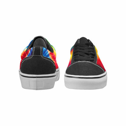WOMEN'S Tie Dye Rainbow Spiral Canvas Lace-Up Neon Fantasy Shoes