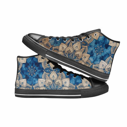 MEN'S Mandala High Top Canvas Dark Academia Custom Shoes