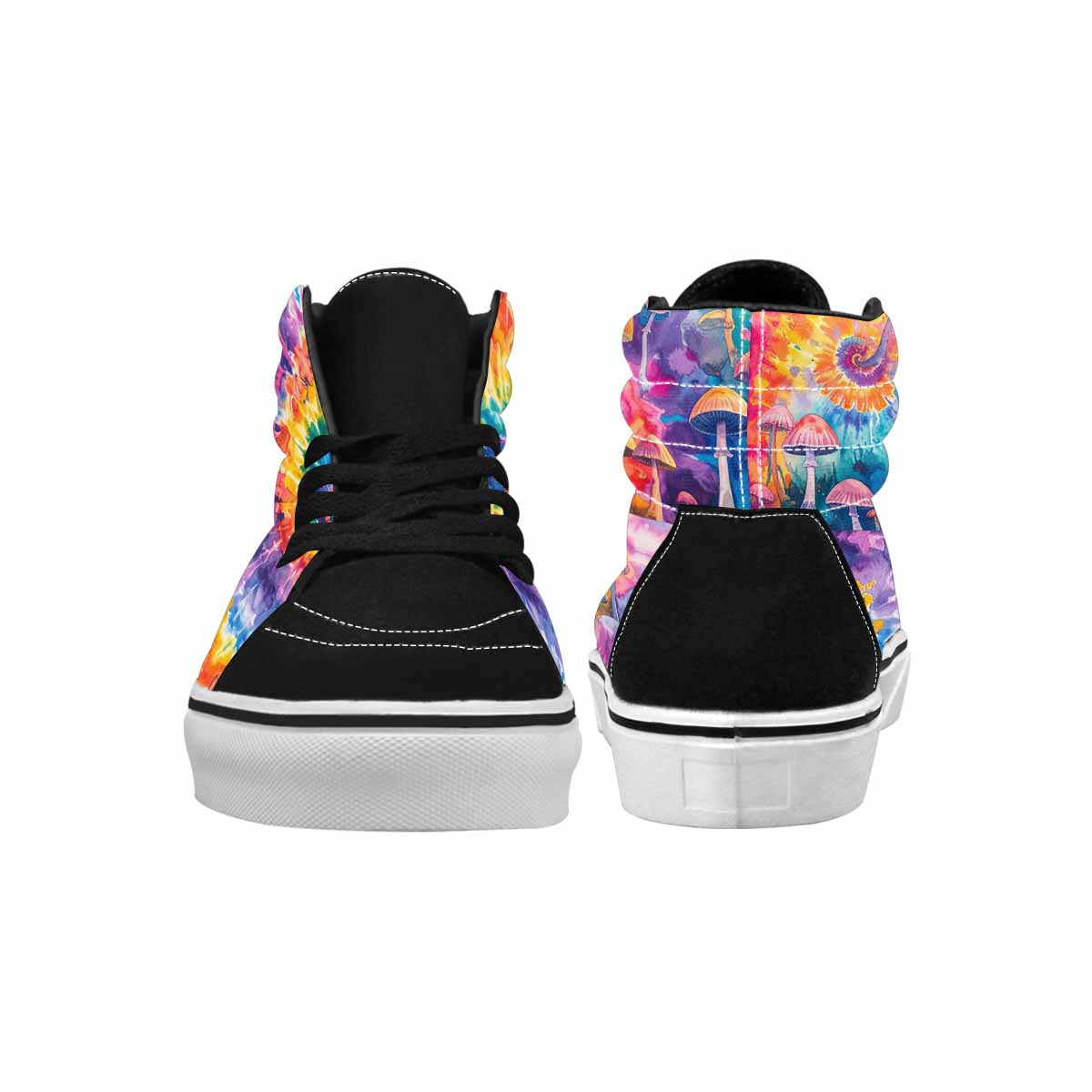 MEN'S Mushrooms  Tie Dye High Top Canvas Y2K Custom Shoes
