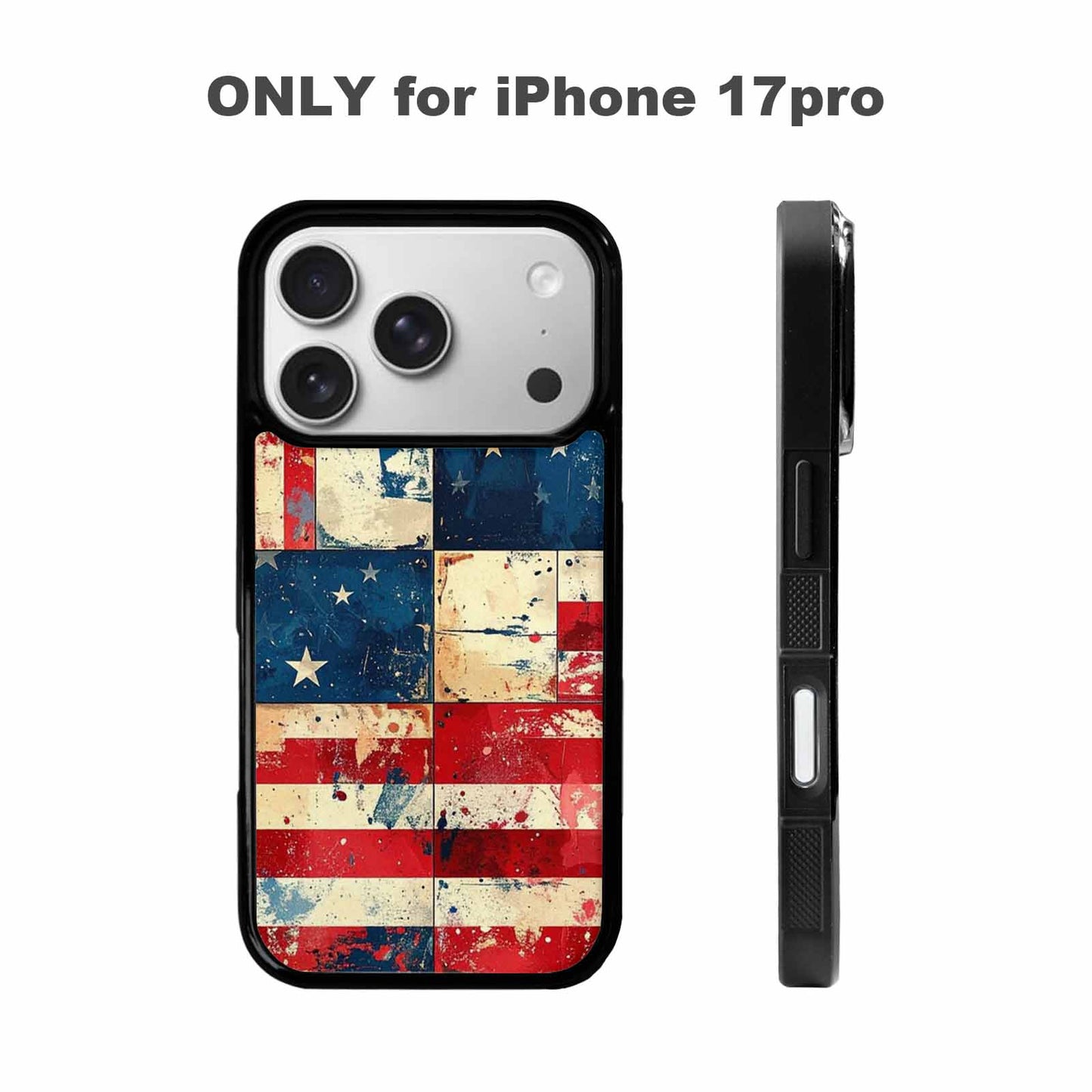 iPhone 17 Pro Case — Small American Flag Stars And Galaxy, Personalized Phone Case