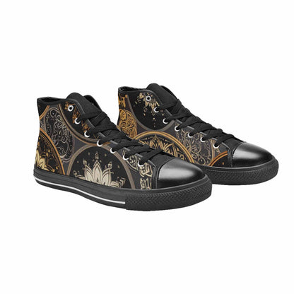 WOMEN'S Mandala High Top Canvas Grunge Custom Shoes