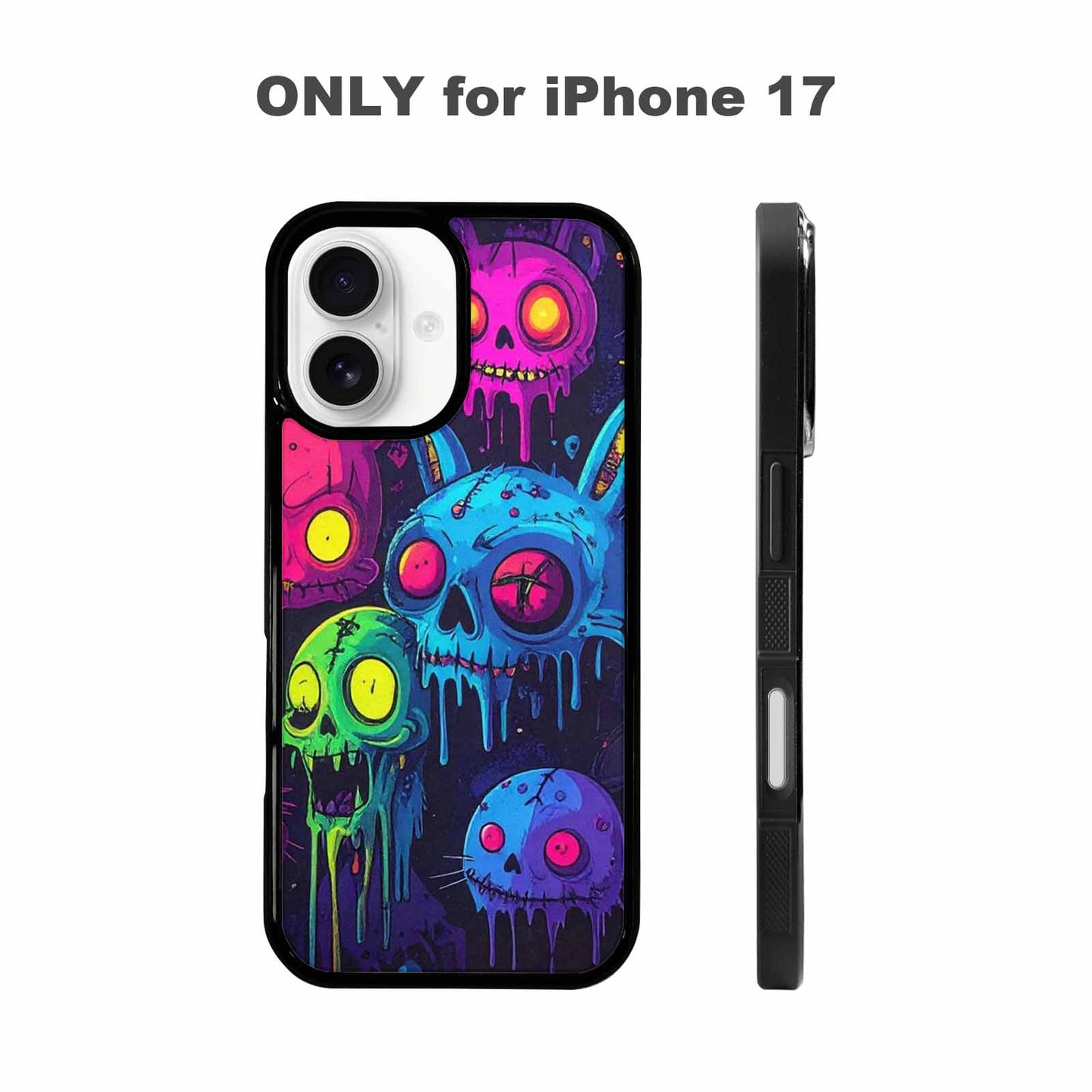 iPhone 17 Case — Mixed Toxic Glow Creature Cartoon Cute, Original Design Phone Case