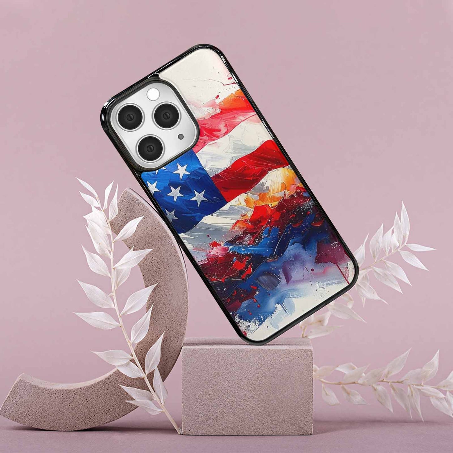 iPhone 15 Pro Max Case — Usa Flag Stars And Stripes Art, Custom Print Case Cover