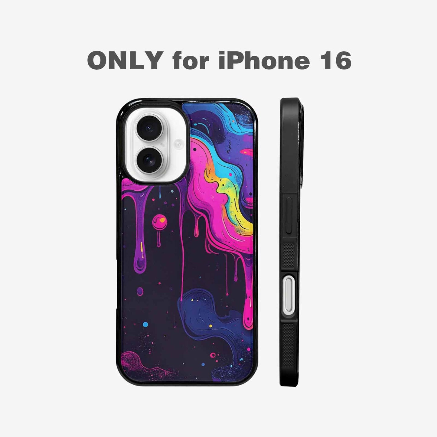 iPhone 16 Case — Rick And Morty Style Art Dripping, Custom Phone Case