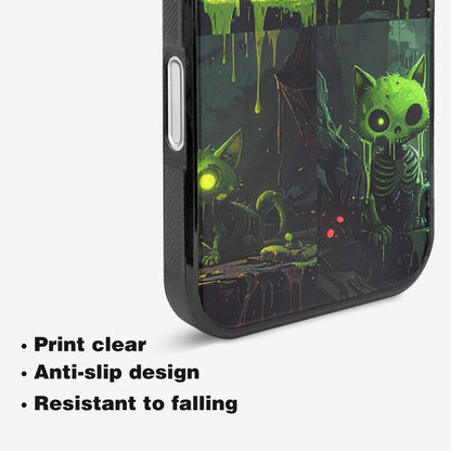 iPhone 16 Plus Case — Toxic Melting Skeleton Cats Small Toxic, Personalized Phone Case