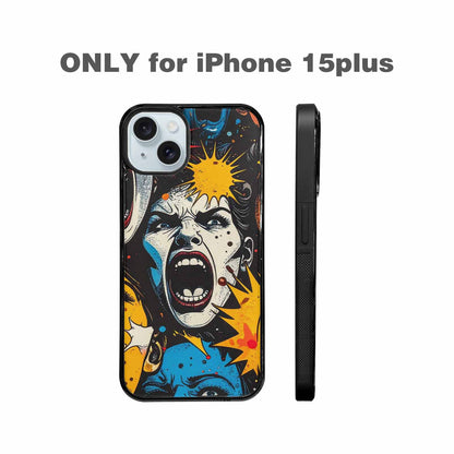 iPhone 15 Plus Case — Comic Book Scream Comic Book Scream, Custom Designed Case Cover
