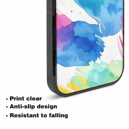 iPhone 15 Plus Case — Trans Strong Watercolor Seamless Pattern Vibrant, Customized Protective Case