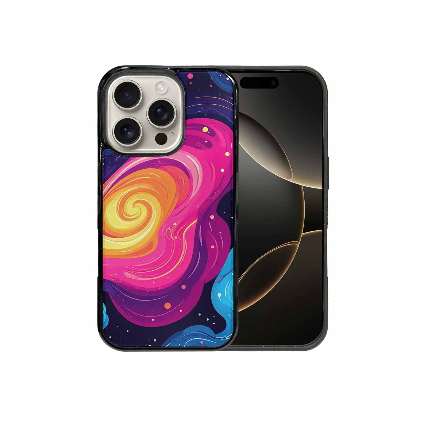 iPhone 16 Pro Case — Love Wins Galaxy Seamless Pattern Vibrant, Custom Printed Phone Case