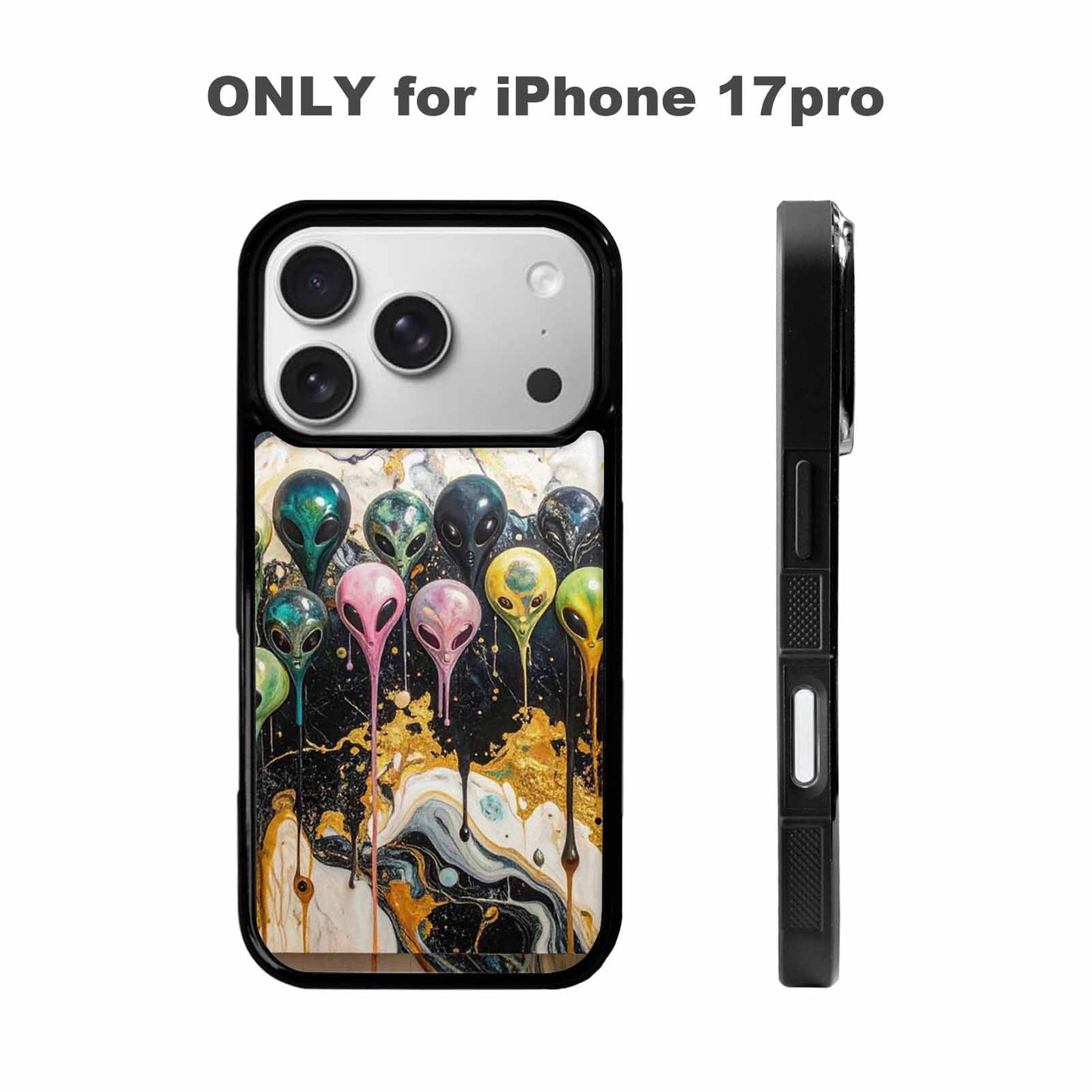 iPhone 17 Pro Case — Aliens Marblemelting Aliens Pa Cy7 Alien, Custom Printed Phone Case