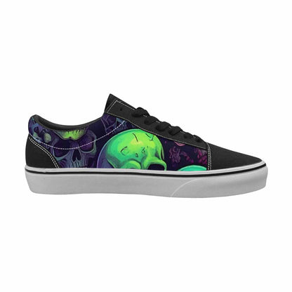 WOMEN'S Skulls - Neon Canvas Lace-Up Vibrant Chaos Shoes