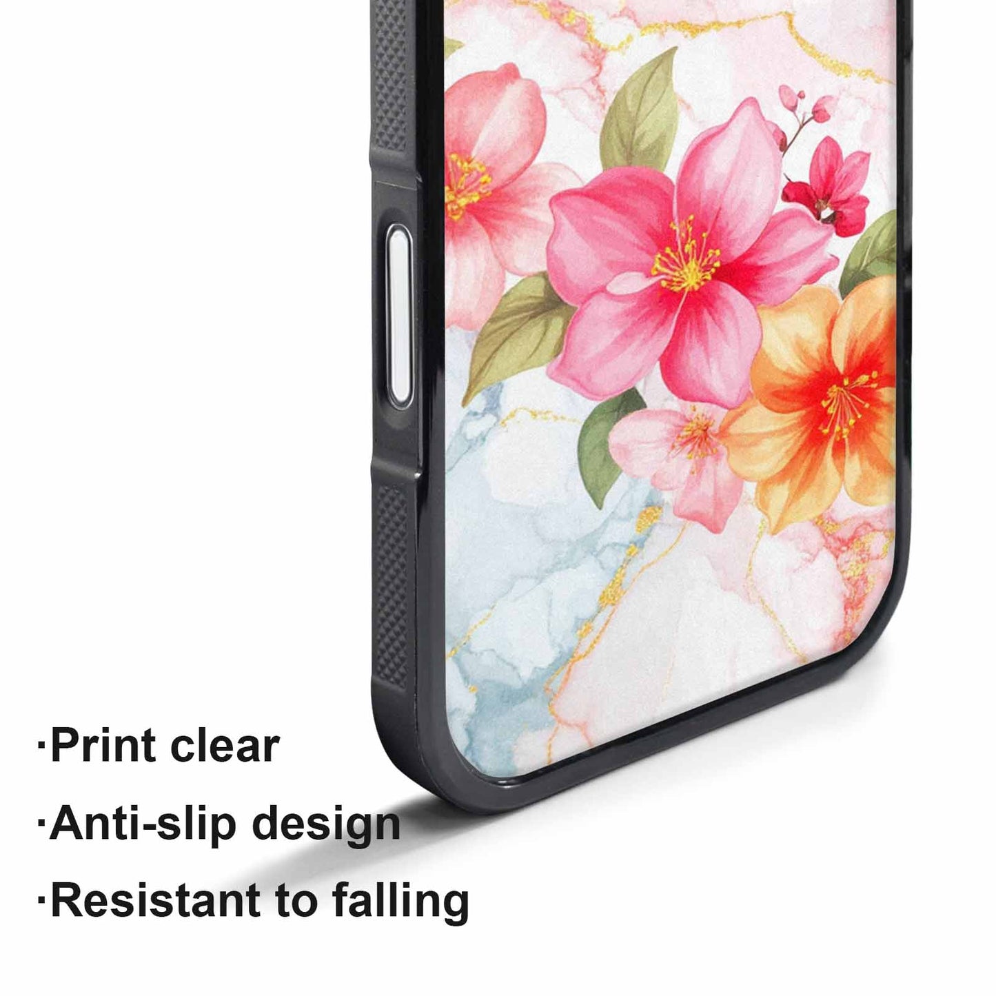 iPhone 17 Air Case — Marble Floral, Custom Art Phone Cover