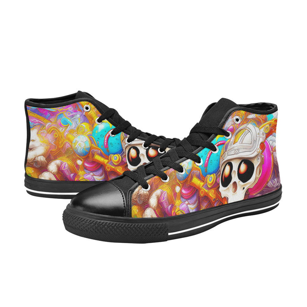 MEN'S Crazy Illustrations 3 Men’S High Top Canvas Aesthetic Sneakers