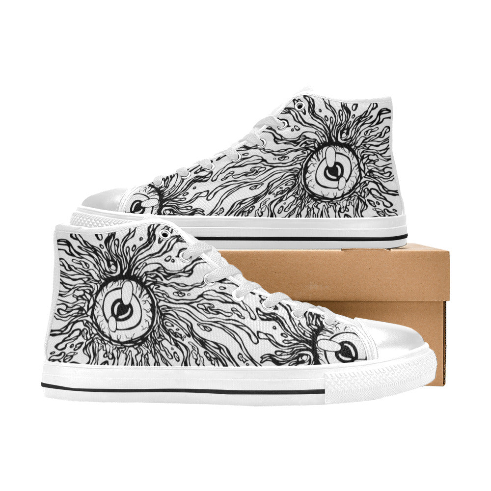 MEN'S Eyes Men’S High Top Canvas Cottagecore Custom Sneakers