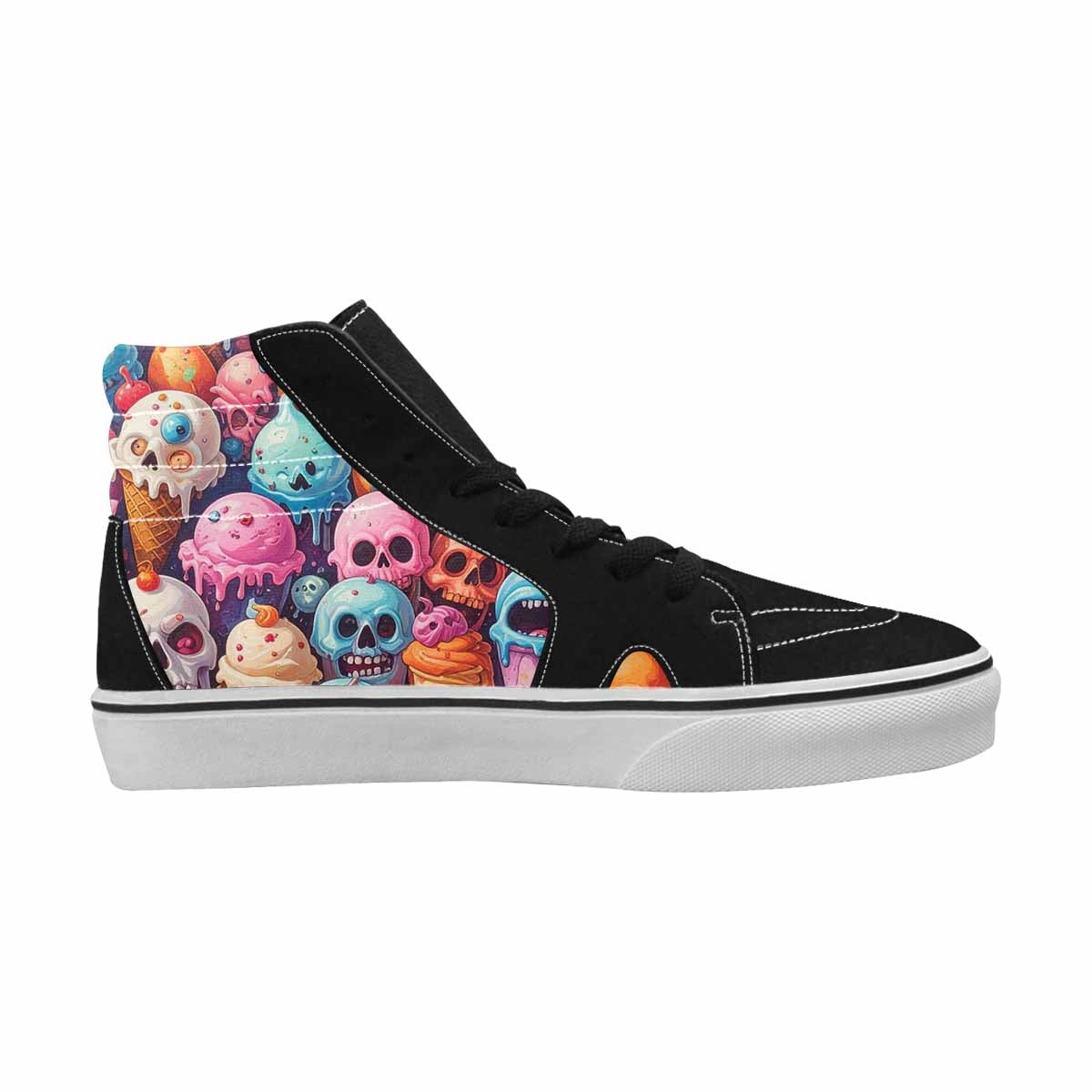 MEN'S Ice Cream Monsters  High Top Canvas Wallpaper Art Custom Sneakers
