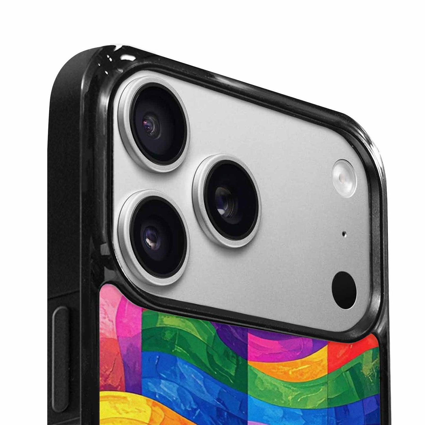 iPhone 17 Pro Case — Small Rainbow Pride Flag Stripe Original, Custom Printed Phone Case