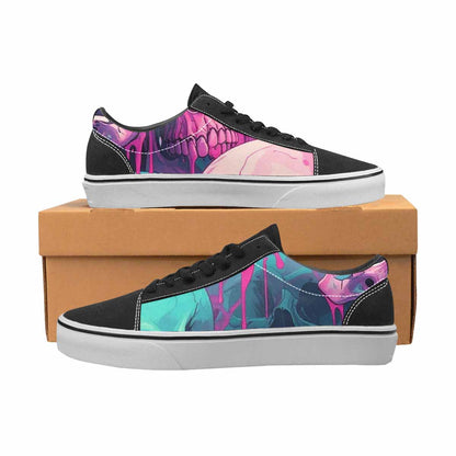 WOMEN'S Thousands Of Skulls Canvas Lace-Up Y2K Custom Sneakers