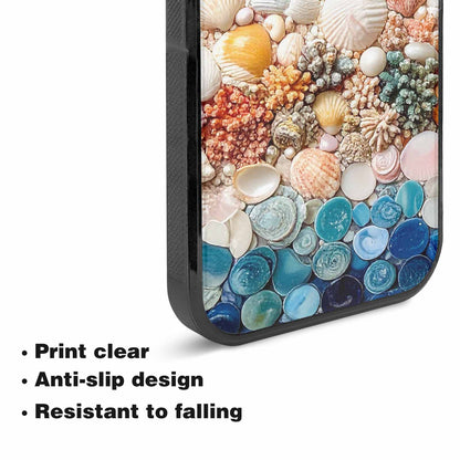 iPhone 15 Plus Case — Seashell Collage Seashell Collage Pattern Hundreds, Custom Printed Phone Case