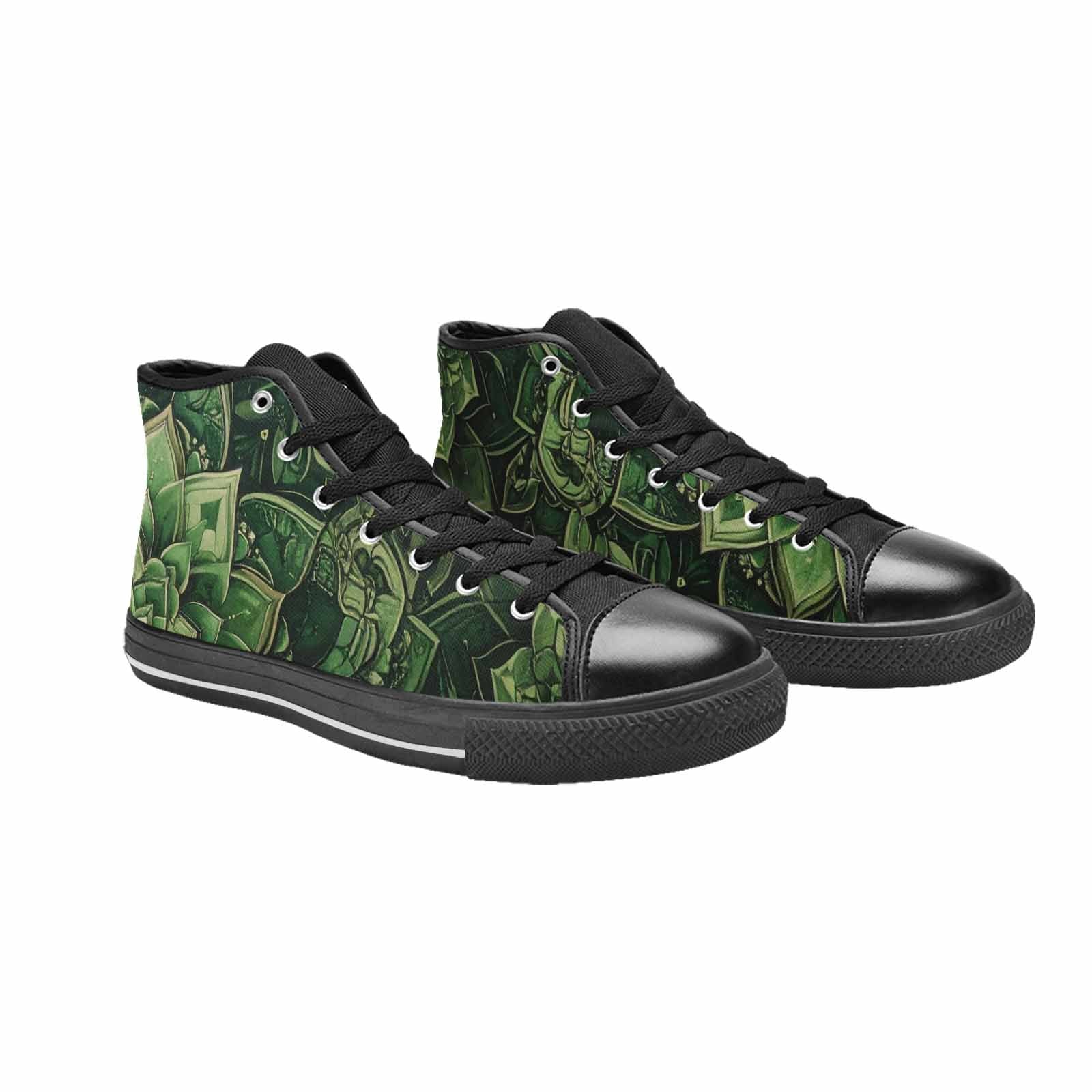 MEN'S Mandala High Top Canvas Vibrant Chaos Custom Shoes
