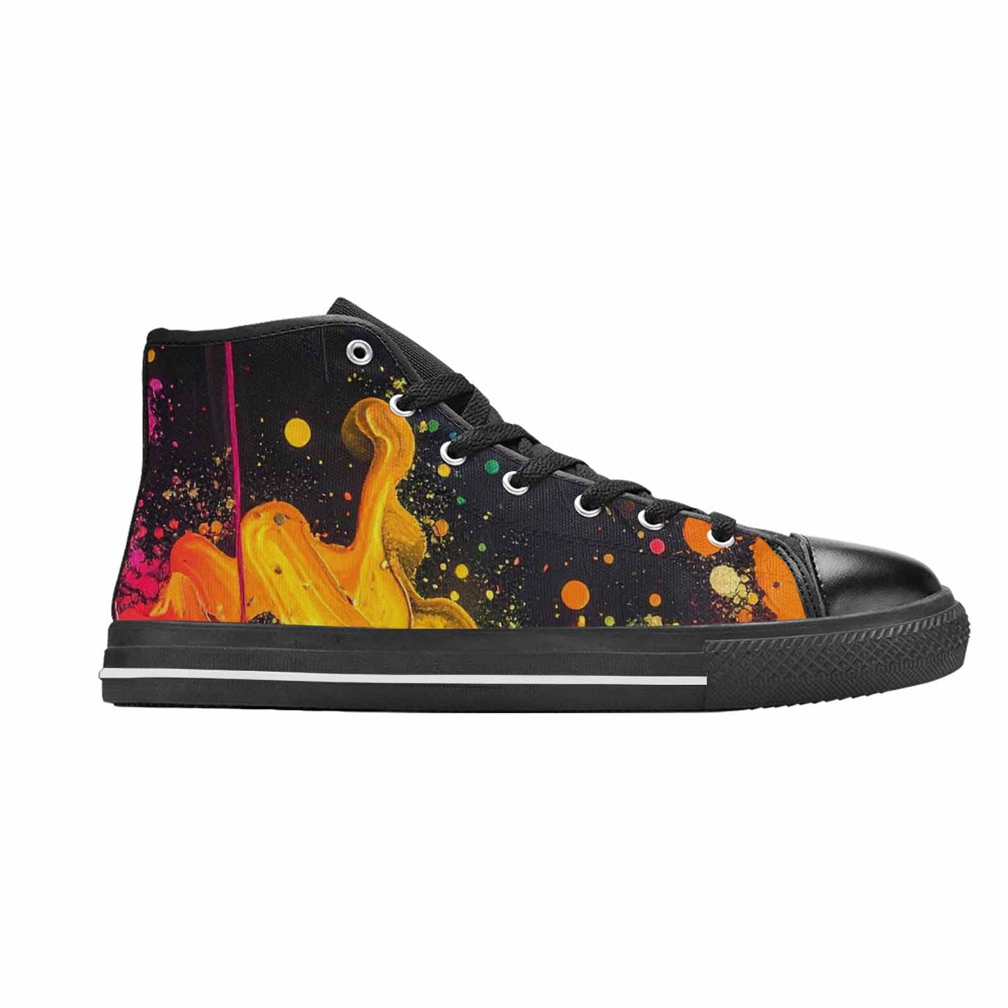 WOMEN'S Paint Splatter High Top Canvas Y2K Shoes