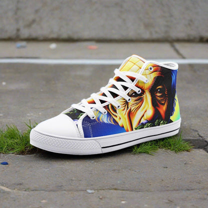 Cherry Blossom Pink Cream Custom Bold Art - Freaky Shoes | Custom Art Sneakers