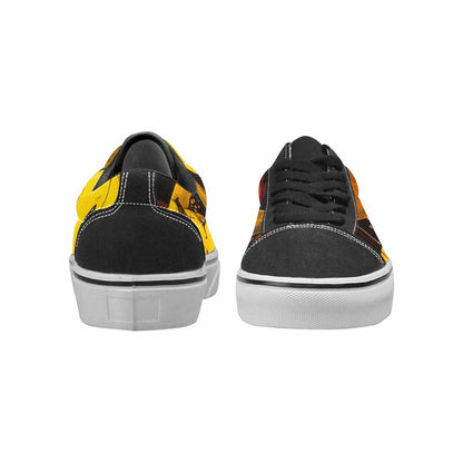 WOMEN'S Melting Moon Smiley — Lace-Up Canvas Vivid Custom Sneakers