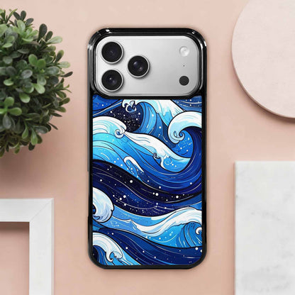 iPhone 17 Pro Max Case — Glossy Winter Wave Cartoon Cute, Custom Made Phone Cover