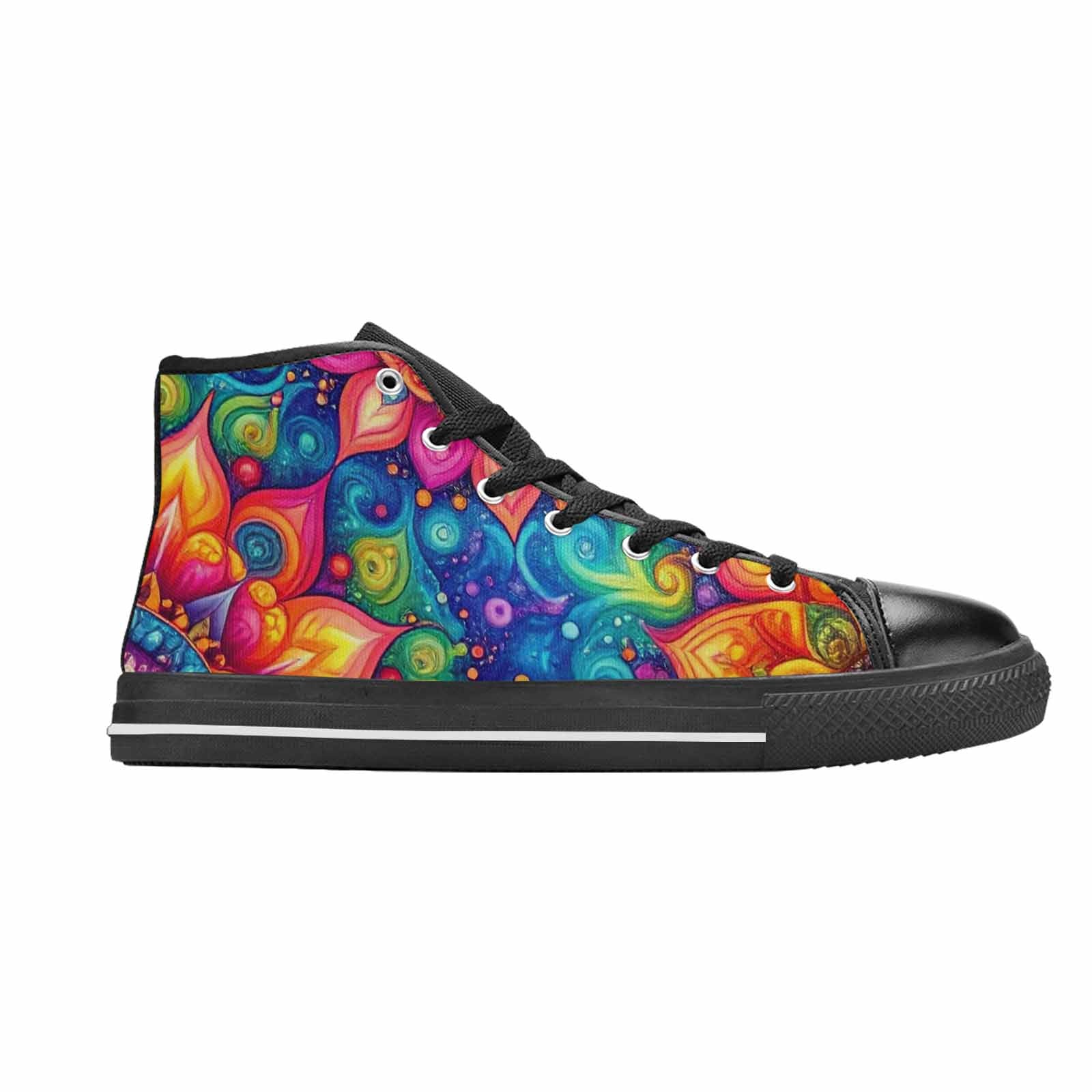 WOMEN'S Tie Dye Mandala High Top Canvas Vivid Sneakers