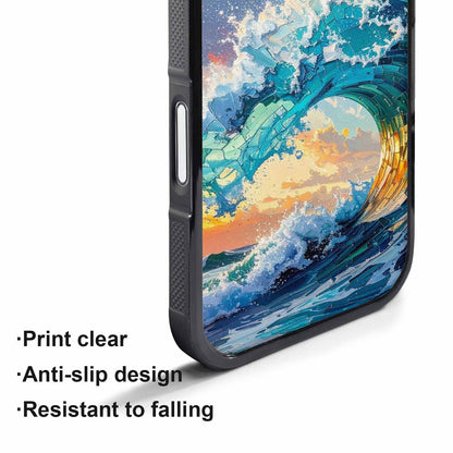 iPhone 17 Pro Case — Wave Crest Splash Wave Crest Watercolor, Personalized Phone Case