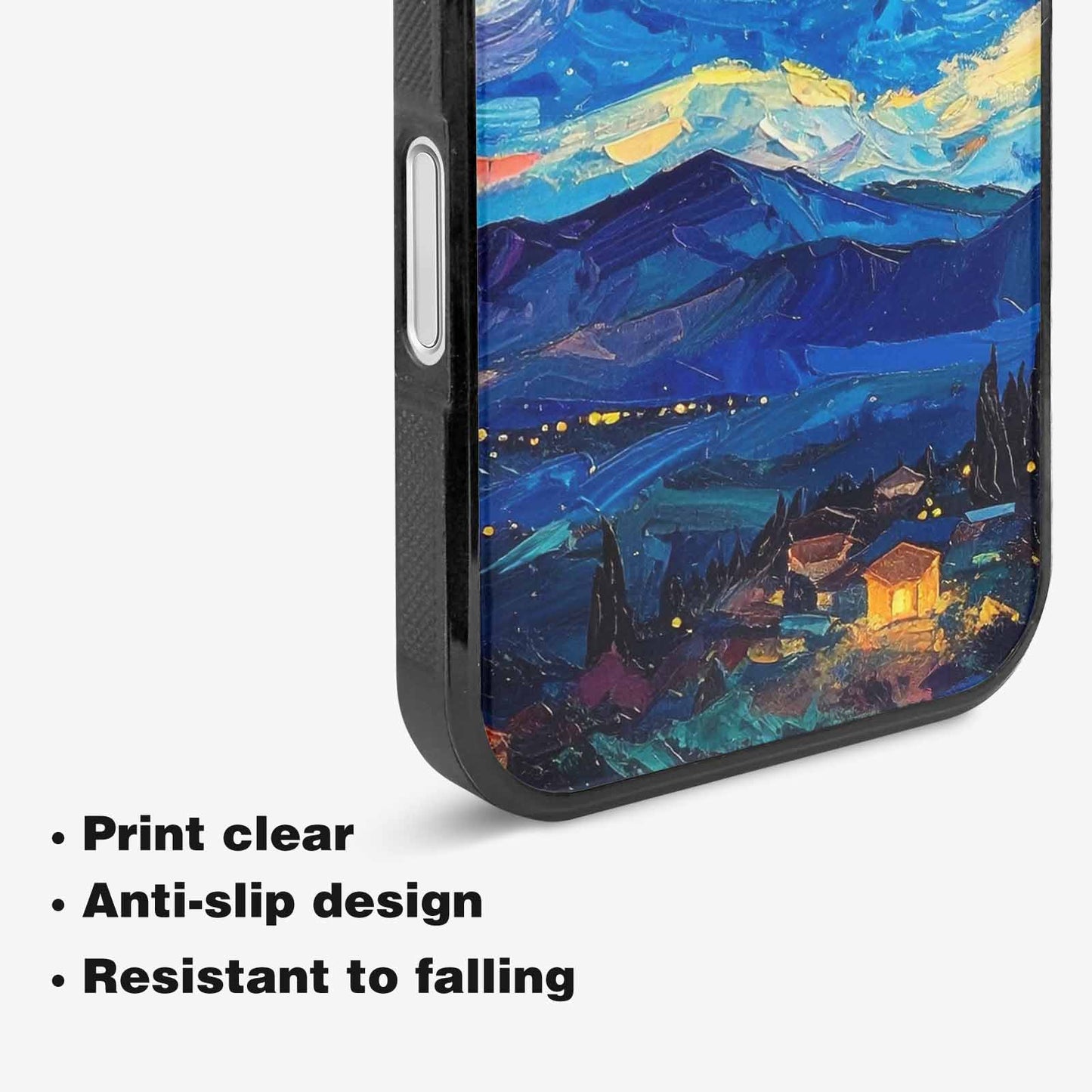 iPhone 16 Case — Starry Night Van Gogh Paint Art, Unique Phone Case Design