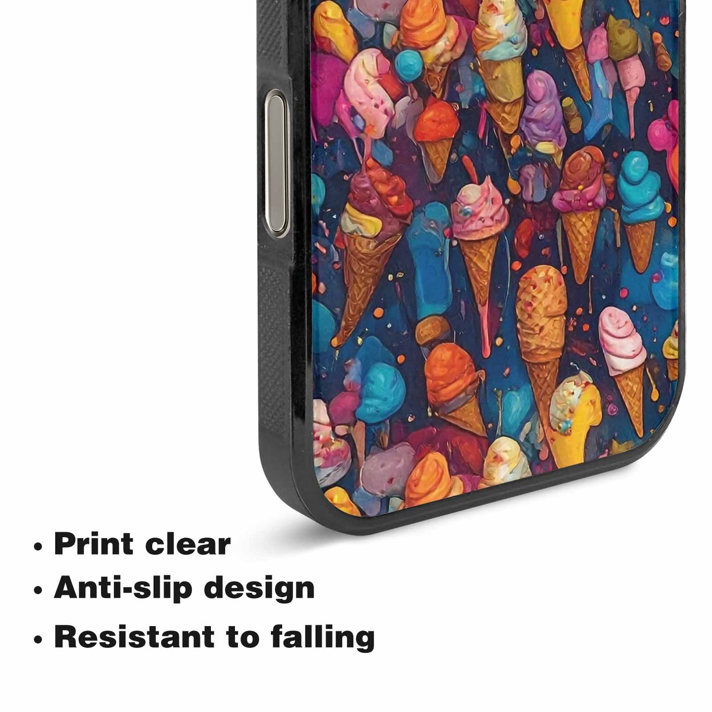 iPhone 16 Pro Max Case — Ice Cream Motif Ice Cream Motifs, Customized Protective Case