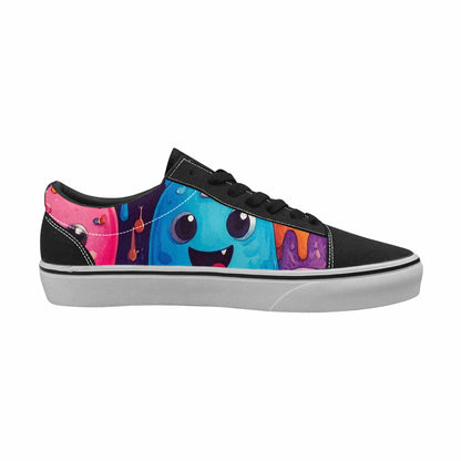 WOMEN'S Melting Ice Cream Monster Lace-Up Canvas Vivid Custom Sneakers