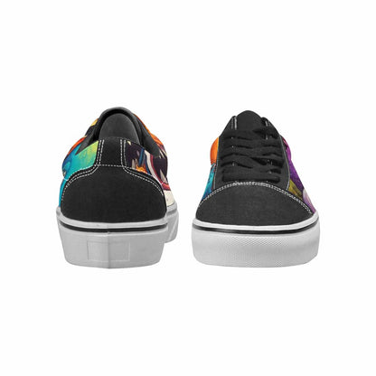 WOMEN'S Monsters (general) Cartoon Monst Lace-Up Canvas Melting Art Custom Sneakers