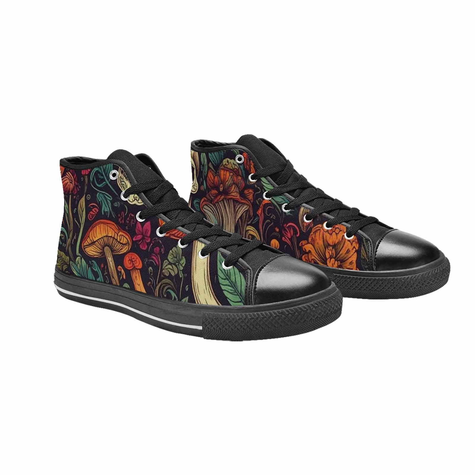 MEN'S Mushrooms And Skulls High Top Canvas Dark Academia Shoes
