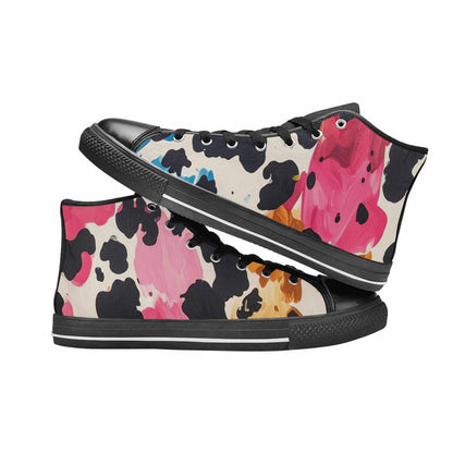 MEN'S Cow Animal Print High Top Canvas Y2K Shoes
