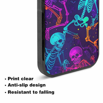 iPhone 15 Case — Glowing Skeleton Pattern Hundreds Of Small, Original Design Phone Case