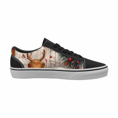 WOMEN'S Christmas Holly Snowflake Canvas Lace-Up Surreal Shoes