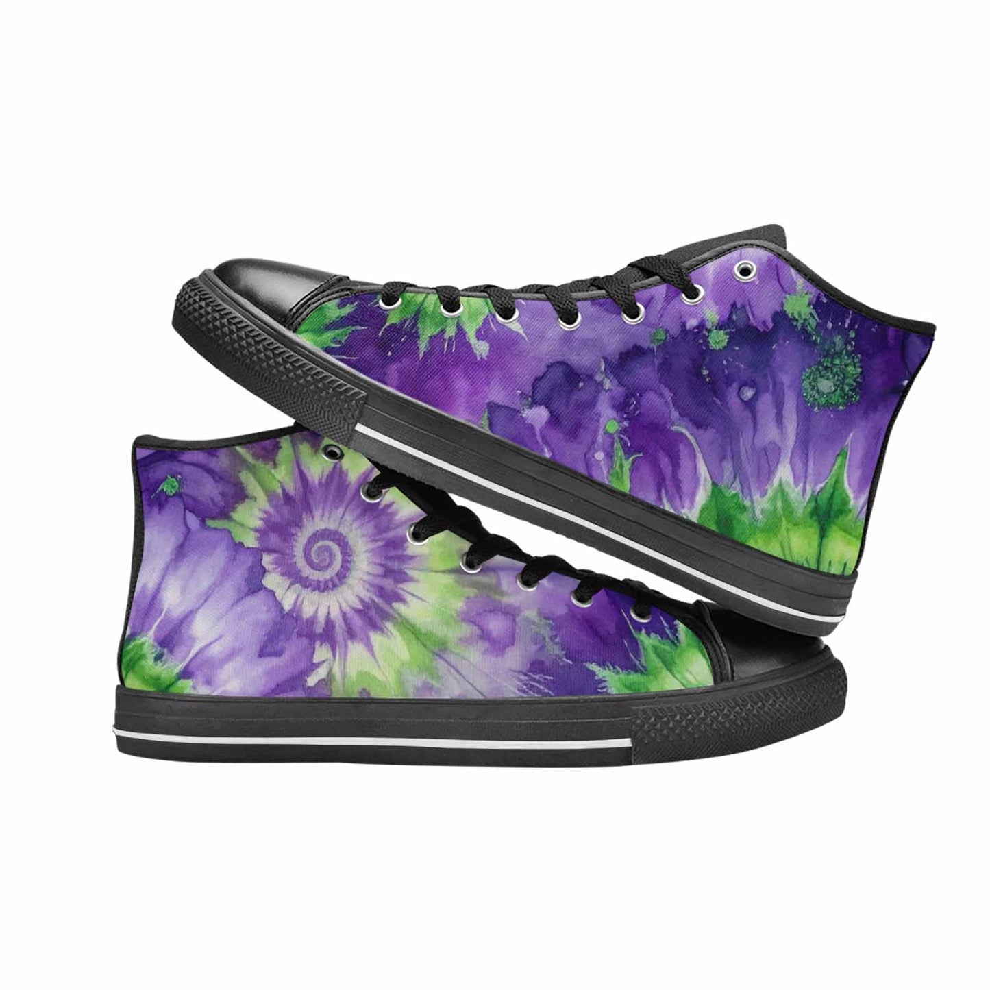 MEN'S Tie Dye - High Top Canvas Cottagecore Custom Sneakers