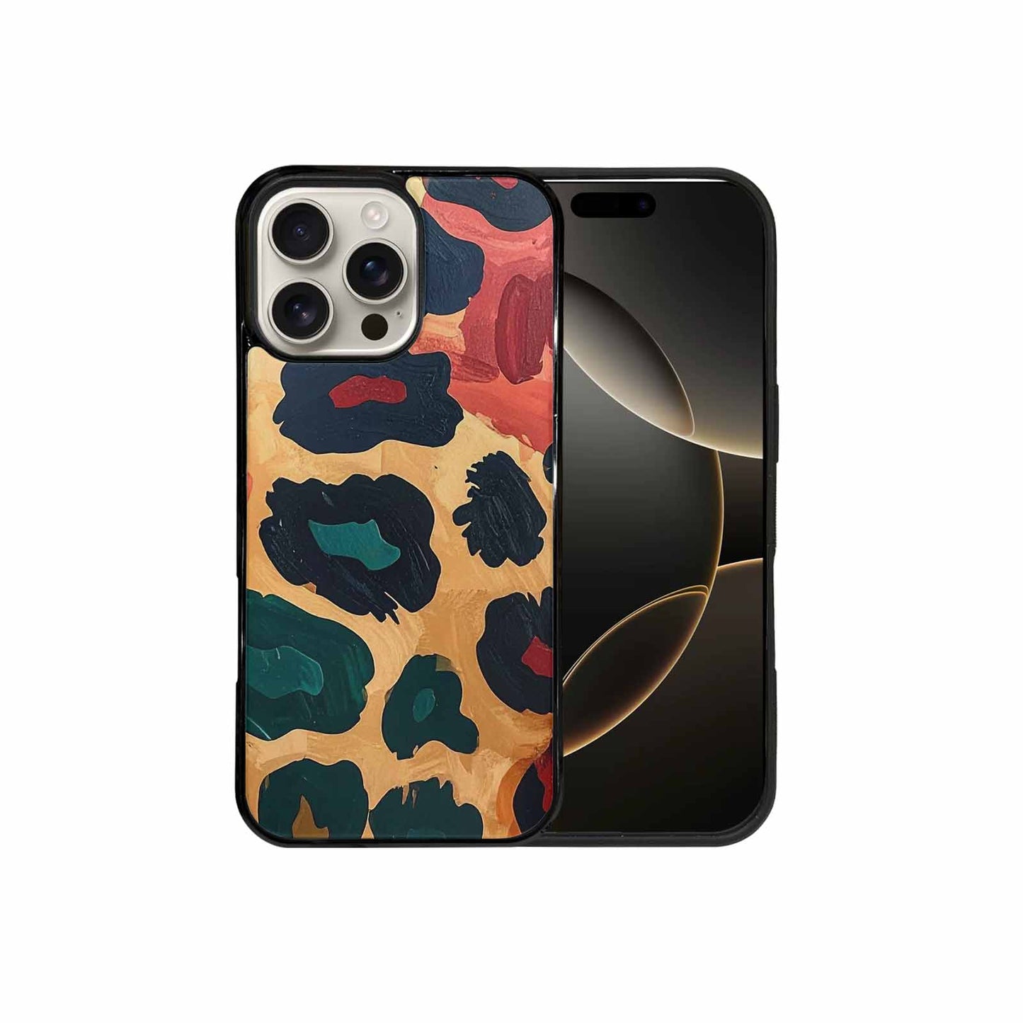 iPhone 16 Pro Max Case — Leopard Wallpaper Print, Personalized Phone Case