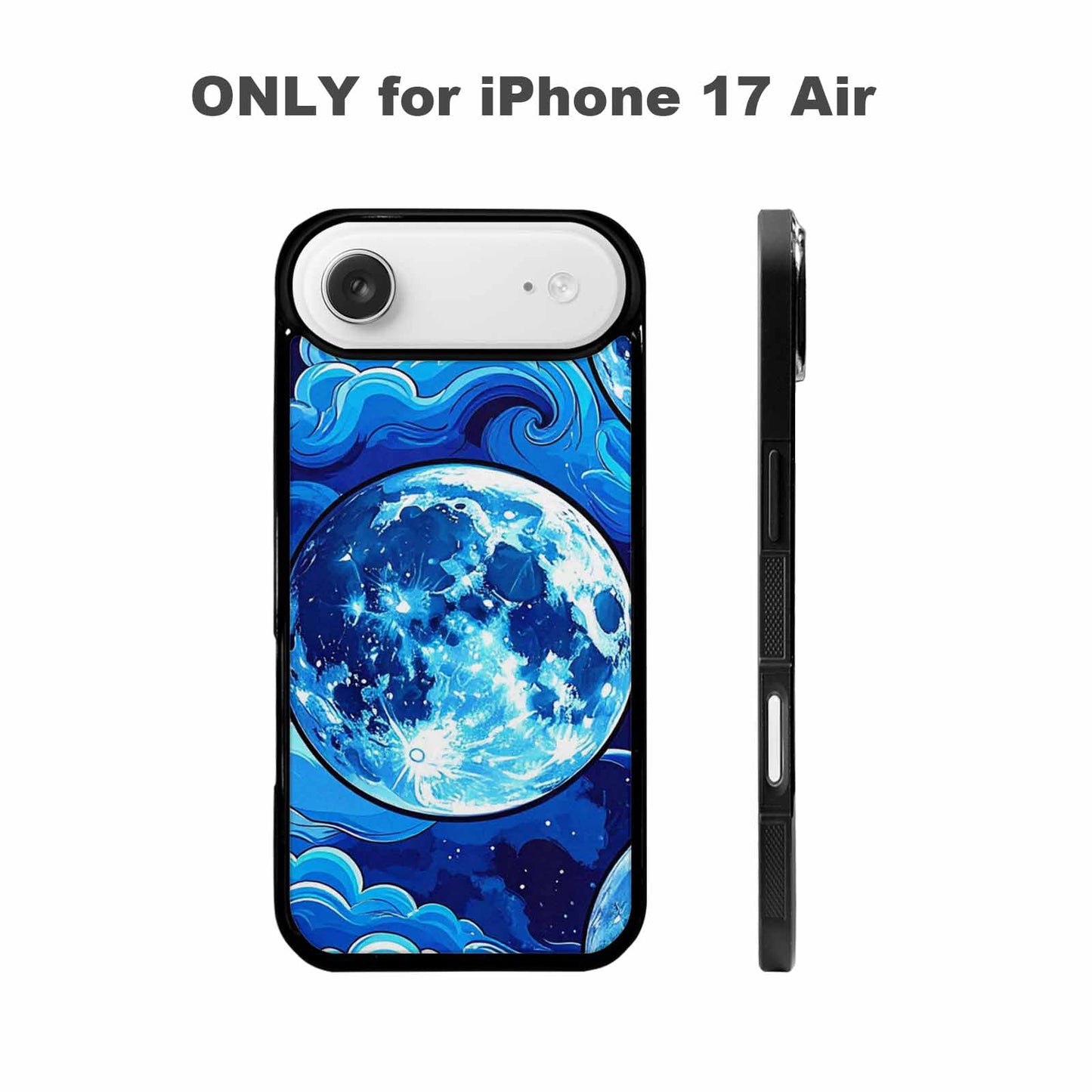 iPhone 17 Air Case — Neon Winter Moon Seamless Cartoon Cute, Unique Phone Case Design