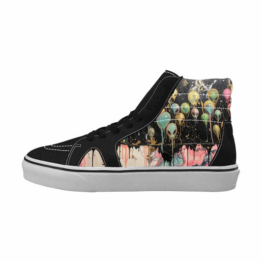MEN'S Aliens  Marble Melting High Top Canvas Aesthetic Shoes