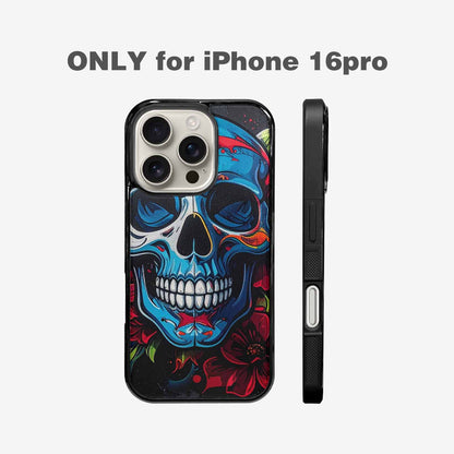 iPhone 16 Pro Case — Graffiti Skull Art Seamless Pattern Vibrant, Personalized Phone Case