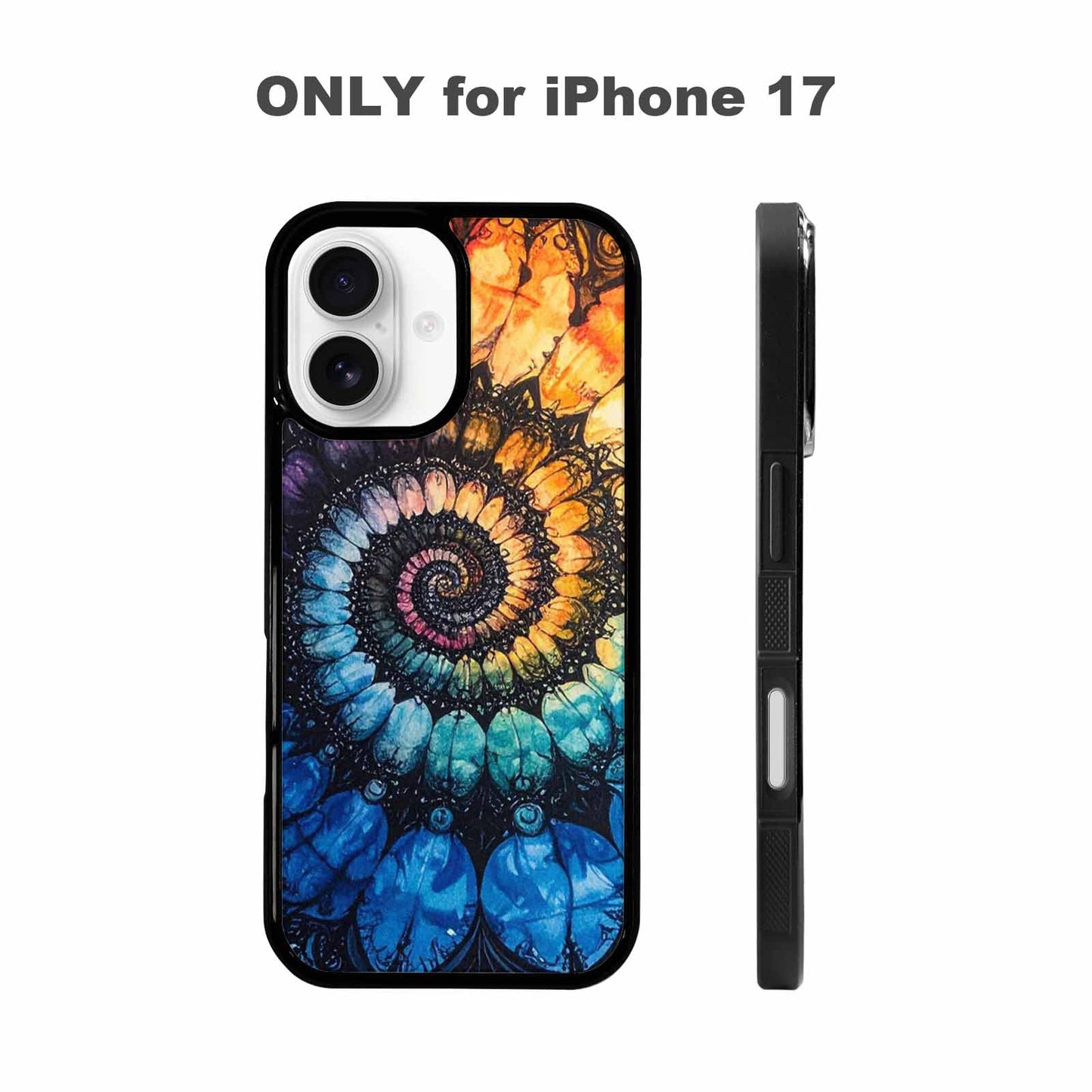 iPhone 17 Case — Tie Dye Swirls (black Tie Dye, Custom Print Case Cover