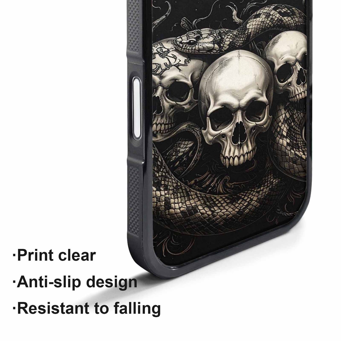 iPhone 17 Pro Case — Skull Dark Art Gothic Print Gothic, Custom Art Phone Cover