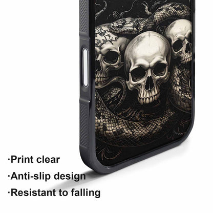 iPhone 17 Pro Case — Skull Dark Art Gothic Print Gothic, Custom Art Phone Cover