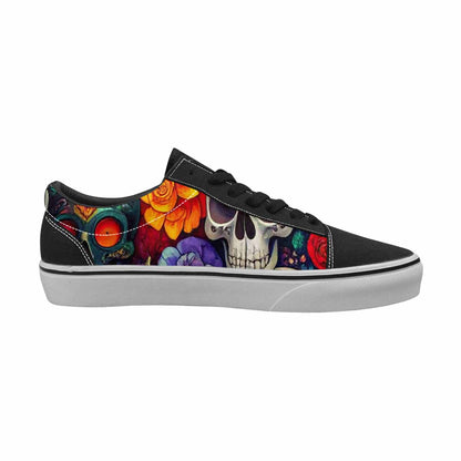 MEN'S Skull Canvas Lace-Up Surreal Sneakers