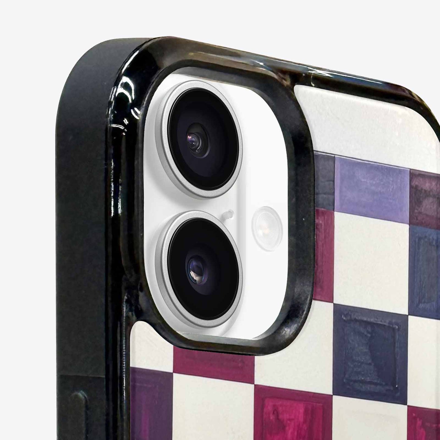 iPhone 16 Case — Checkerboard Print, Unique Phone Case Design
