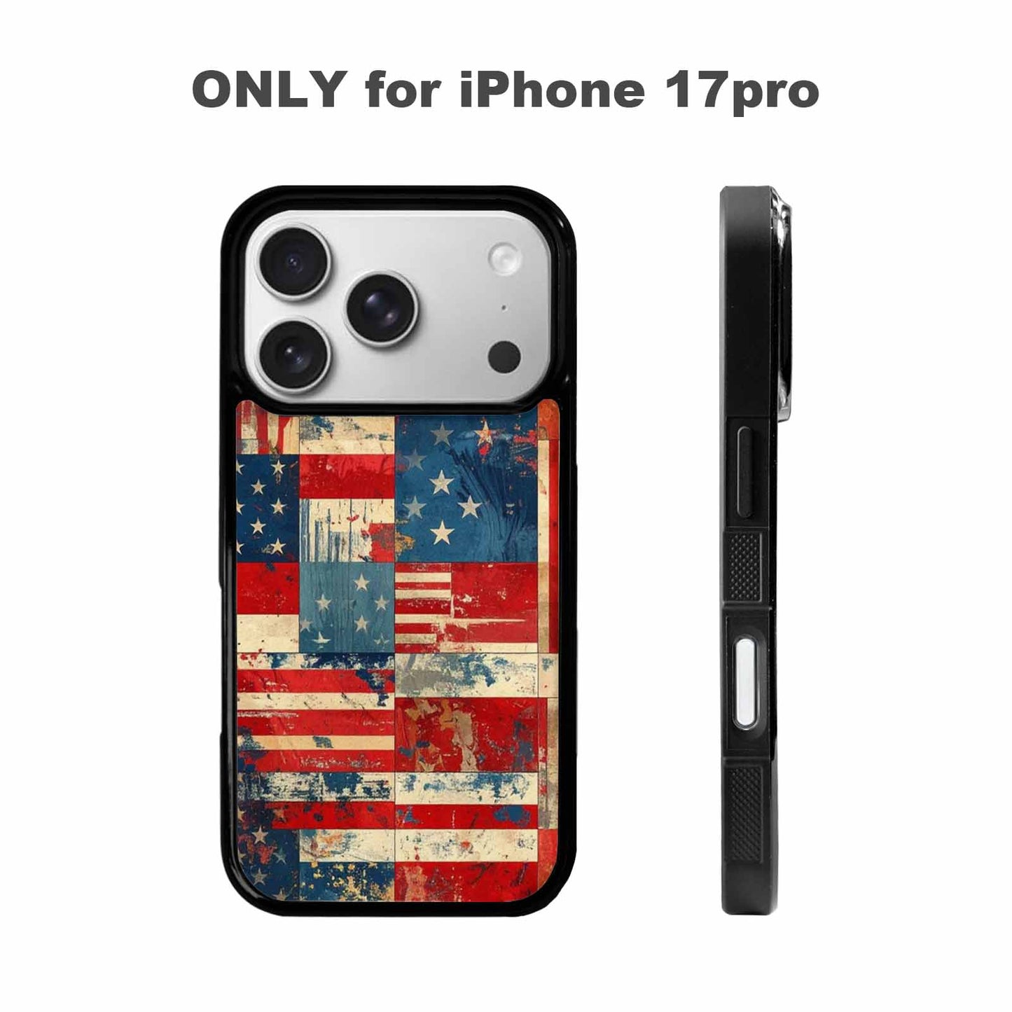 iPhone 17 Pro Case — Small American Flag Stars And Galaxy, Customized Protective Case
